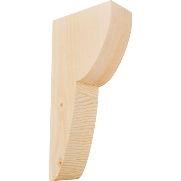 Ekena Millwork 3-1/2 in. x 8 in. x 16 in. Douglas Fir Crestline Smooth Corbel