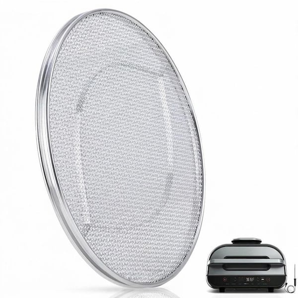 Stainless Steel Splatter Screen Silver Air Fryer Grill Accessory for FG551 Foodi Smart XL Indoor Grill