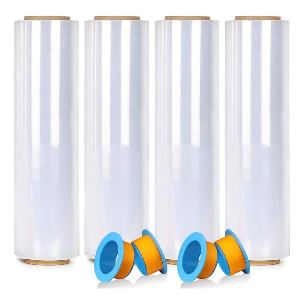 18 x 1500 ft. Plastic Stretch/Shrink Wrap Roll 80-Gauge Industrial for Moving Heavy Duty 800% Stretch 4-Rolls price history on PriceWatchPro