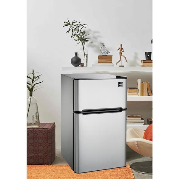 RCA 3.2 Cubic Foot Single Door Compact Mini Fridge with Freezer, Stainless  Steel, 1 Piece - Fred Meyer