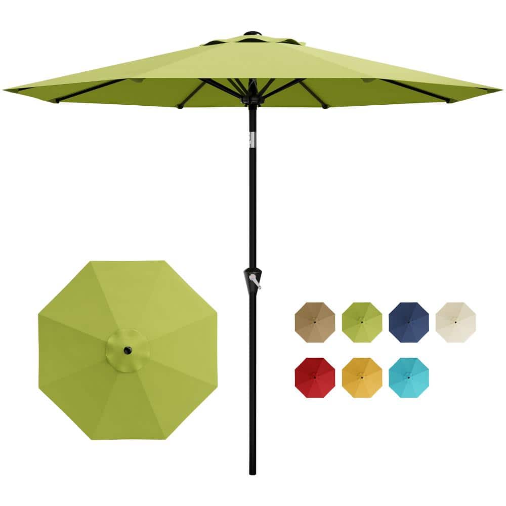 10FT Patio Umbrella,Crank Lift and Push Button Tilt, 8 Ribs, UV Protection Waterproof Canopy for Pool, Deck,Fruit green price history on PriceWatchPro