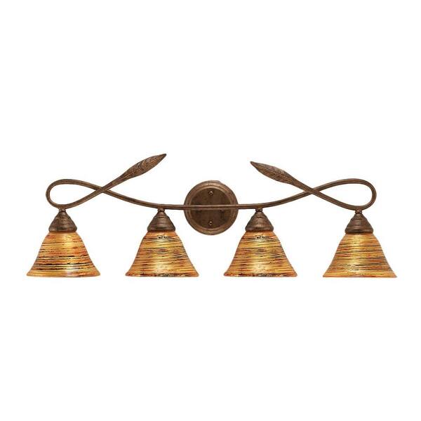 Filament Design Anita 4-Light Bronze Incandescent Wall Vanity Light