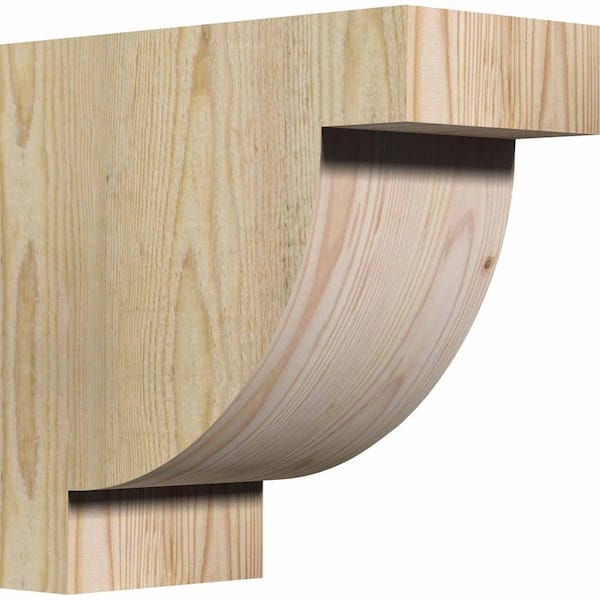 Ekena Millwork 6 in. x 12 in. x 12 in. Douglas Fir Alpine Rough Sawn Corbel