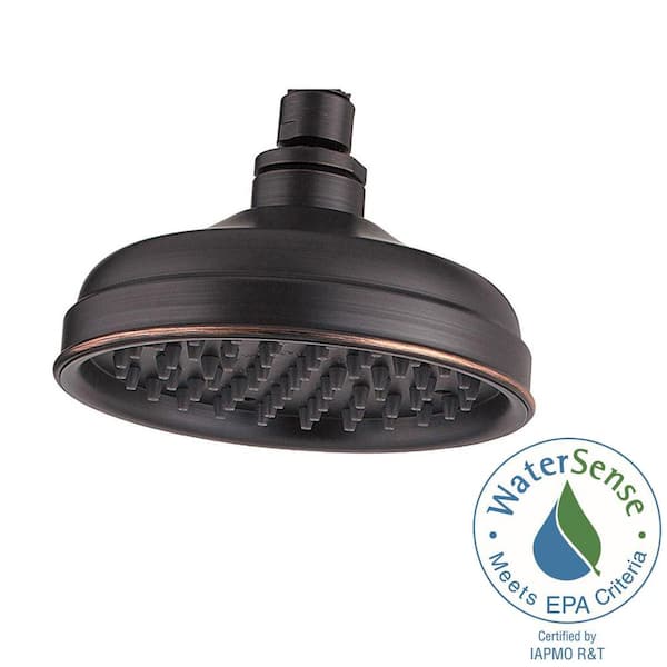 Pfister Marielle 1-Spray 6.06 in. Fixed Shower Head in Tuscan Bronze