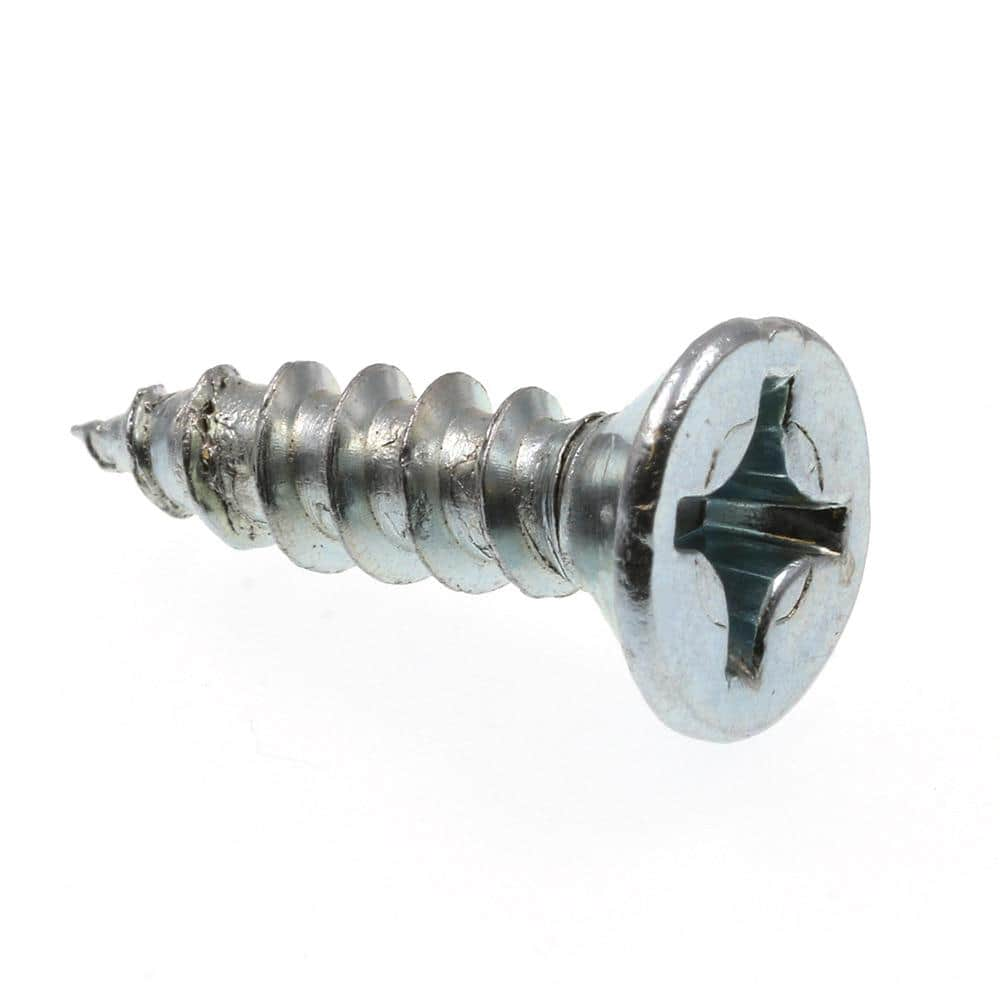 Prime-Line Products #10 x 3/4 in. Phillips Drive Wood Screws Flat Head ...