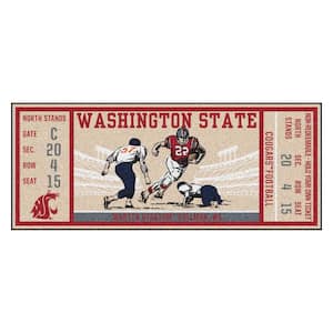 NCAA Washington State University 30 in. x 72 in. Indoor Ticket Runner Rug
