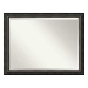 Signore Bronze 44.25 in. x 34.25 in. Beveled Rectangle Wood Framed Bathroom Wall Mirror in Bronze