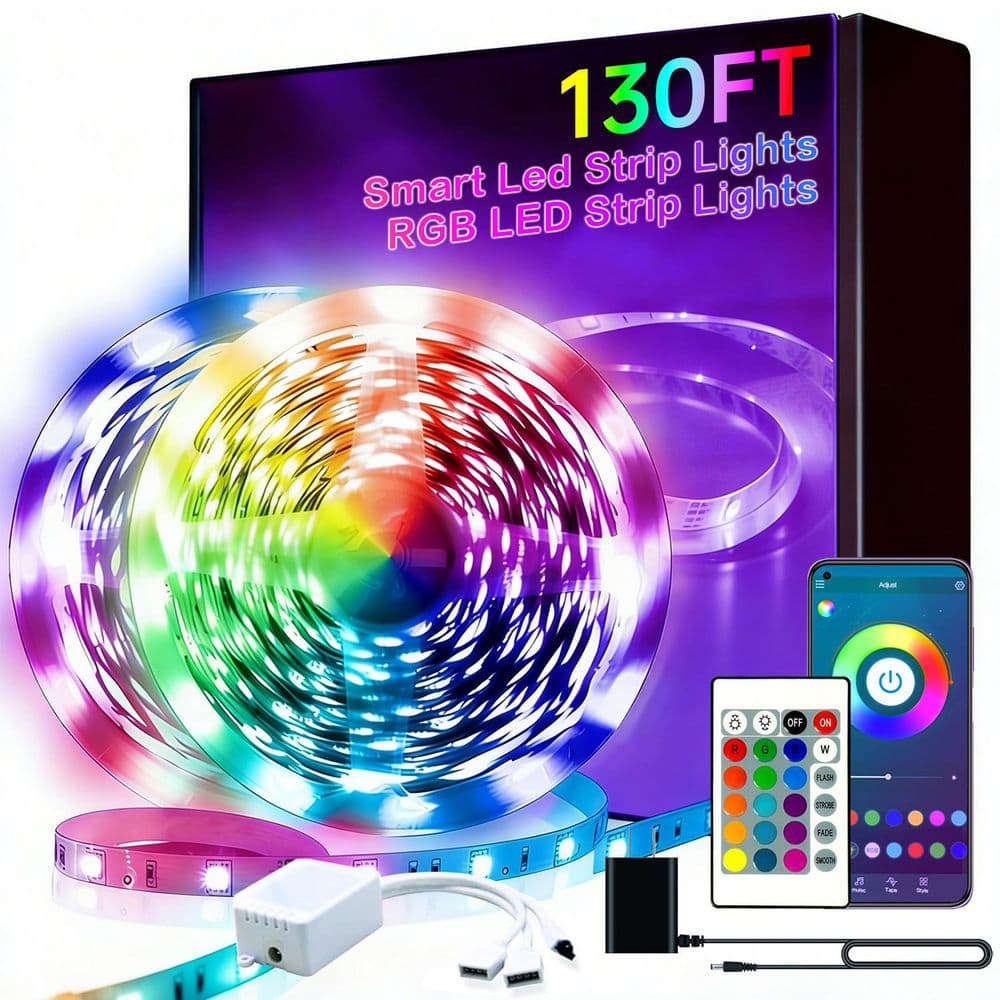 130 ft. Smart Plug-In Dimmable Cuttable Color Changing Integrated LED Strip Light price history on PriceWatchPro