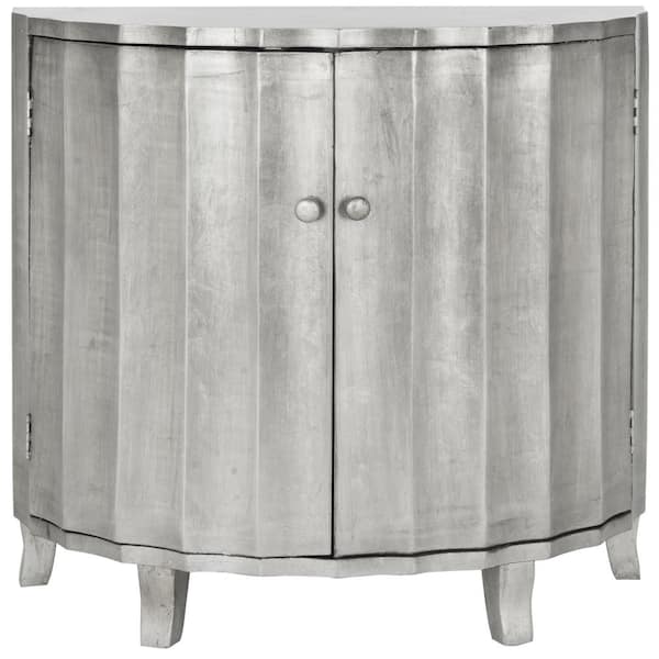 Rutherford 2-Door Silver Accent Cabinet