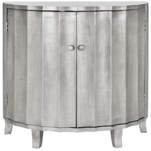 Rutherford 2-Door Silver Accent Cabinet