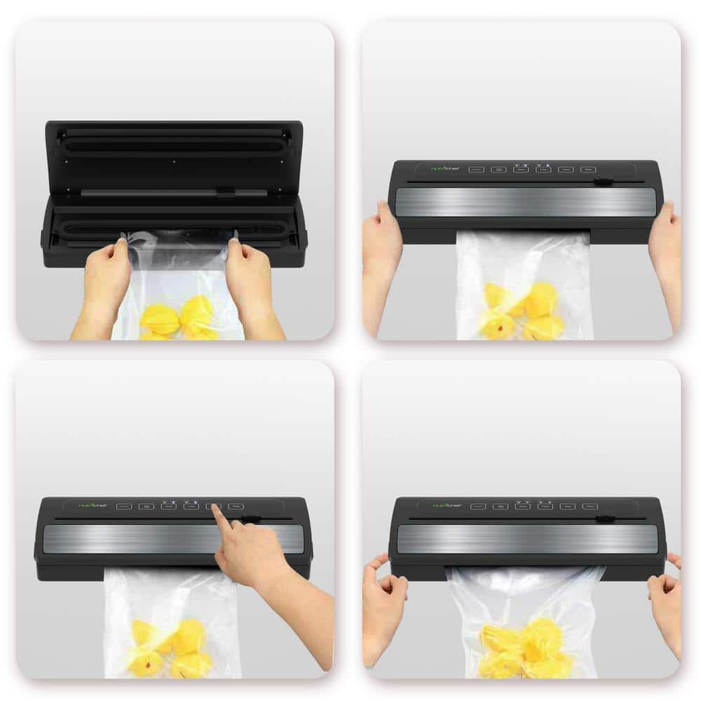 Compact Black Stainless Steel Automatic Vacuum Sealer