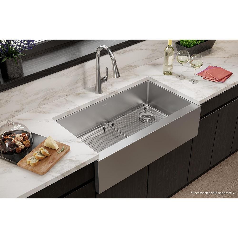 36" Stainless Steel Farmhouse Single Bowl Sink