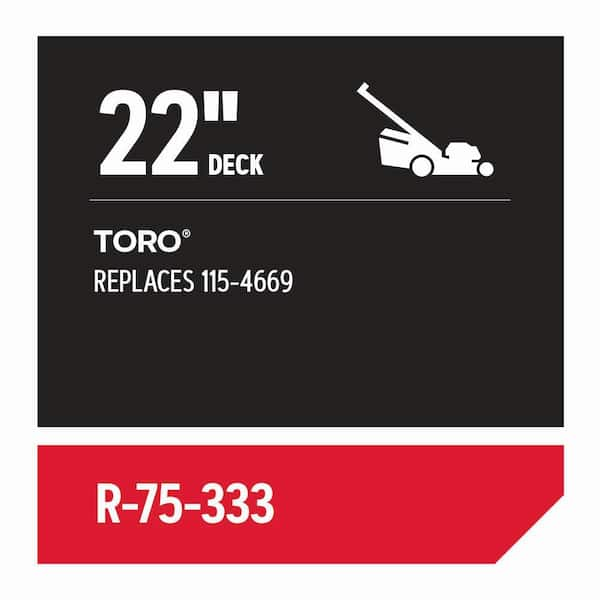 Lawnmower Gator Blades for 22 in. Deck, Fits Toro/Exmark Push Mowers, Set of 1 (22TGR1G31)