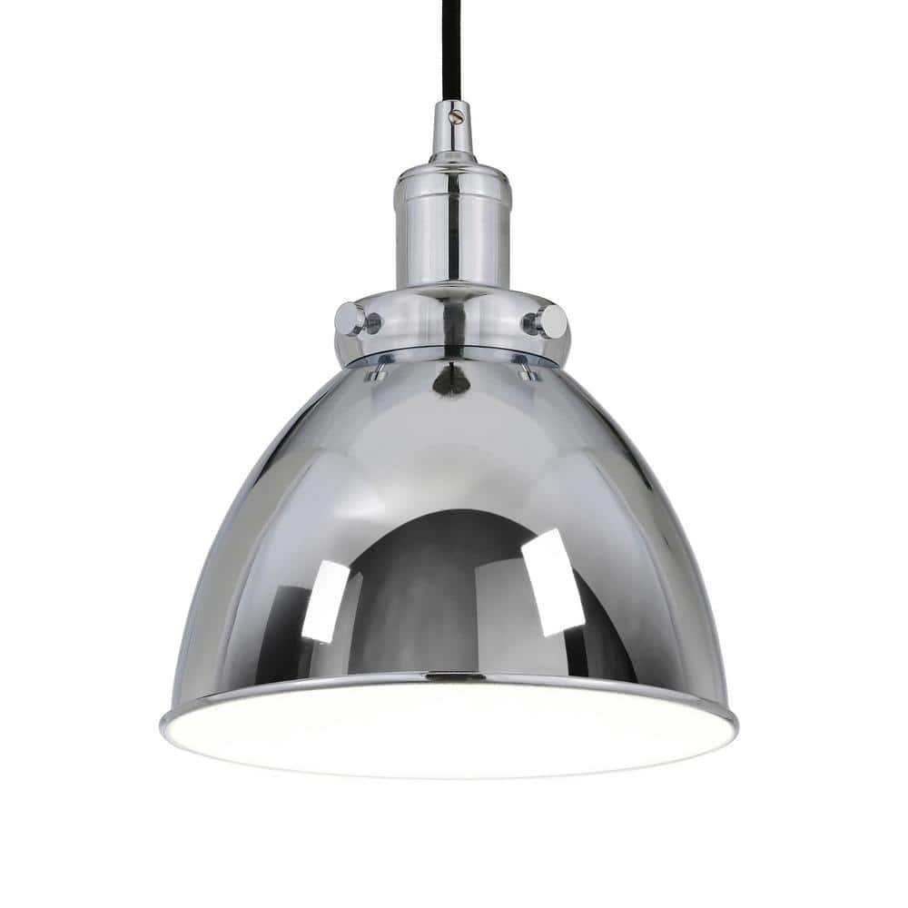 Madison 8" Industrial Bowl Pendant in Polished Nickel