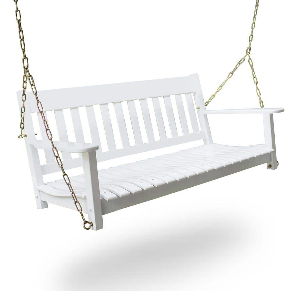 Cambridge Casual Thames White Wood Porch Swing 130228-HW-WH-XX-XX Sansujyuku sansujyuku.com