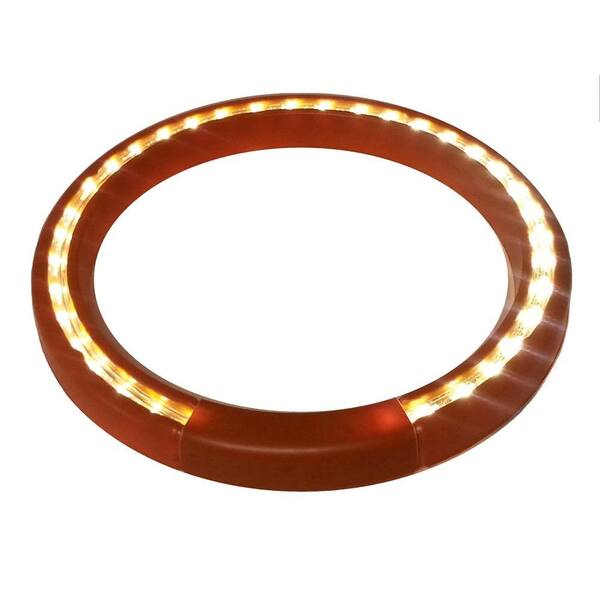 Unbranded 13 in. Terra-Cotta Lighted LED Halo Ring Indoor/Outdoor Planter Accessory
