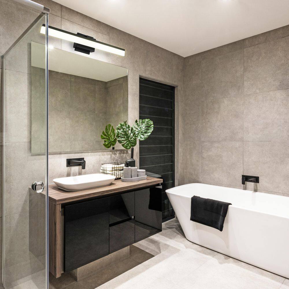 Palmital 23.46" Black Acrylic LED Vanity Light