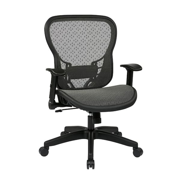 Office Star Products Space Seating Deluxe R2 SpaceGrid Back and Seat with Flip Arms