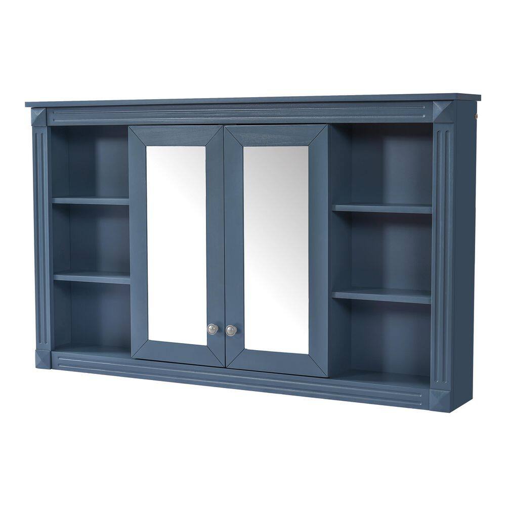 MS 47 in. W x 28.74 in. H Rectangular MDF Medicine Cabinet with Mirror, Blue price history on PriceWatchPro