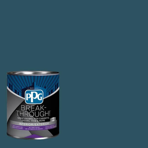 Break-Through! 1 qt. PPG1149-7 Blue Bayberry Semi-Gloss Door, Trim & Cabinet Paint