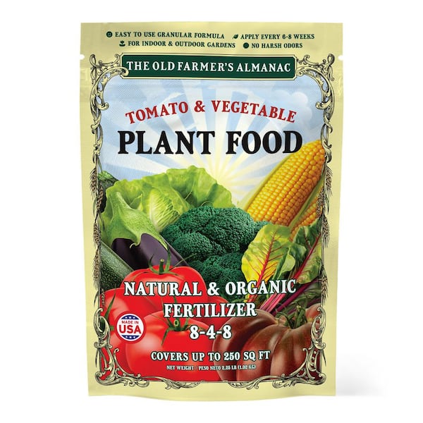 SIMPLYGRO Old Farmer's Almanac 2.25 lbs. Organic Tomato and Vegetable Plant Food Fertilizer, Covers 250 sq. ft.