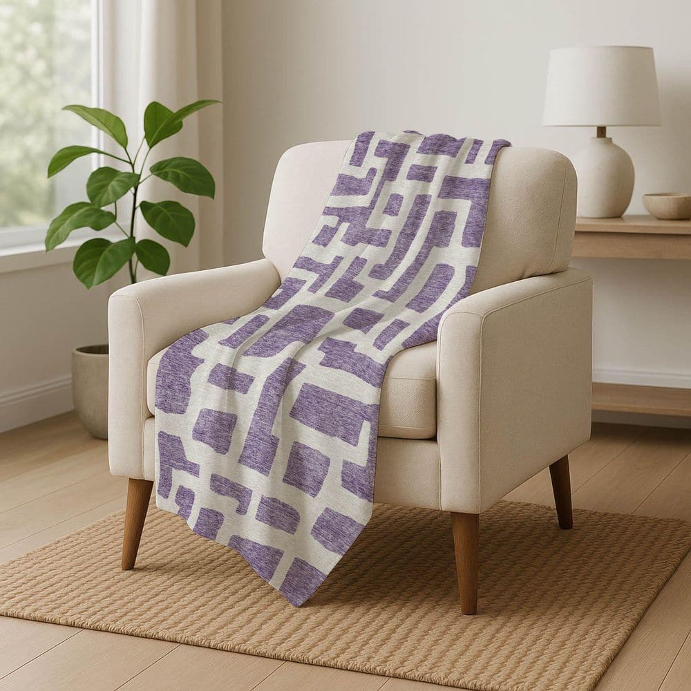 Premium Machine Washable ASB903 Purple 50 in. x 70 in. Sherpa Throw Blanket price history on PriceWatchPro