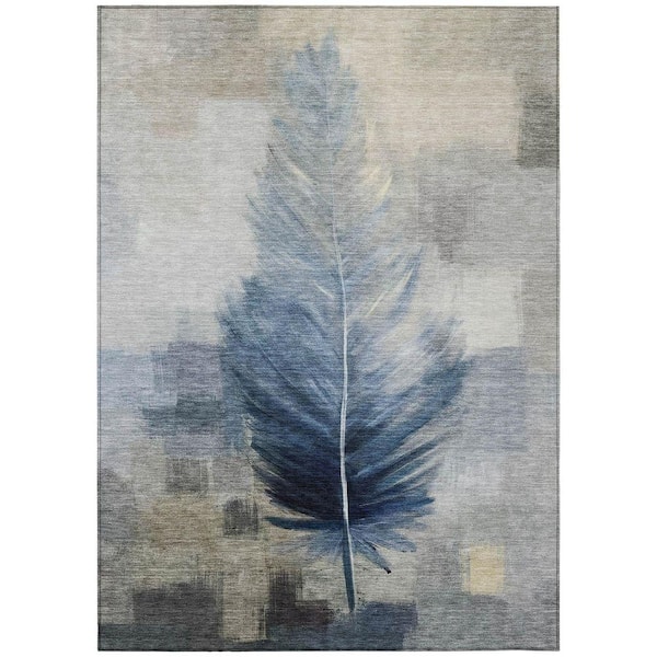 Chantille Machine Washable Indoor/Outdoor Abstract ACN2745 Blue 10 ft. x 14 ft. Area Rug