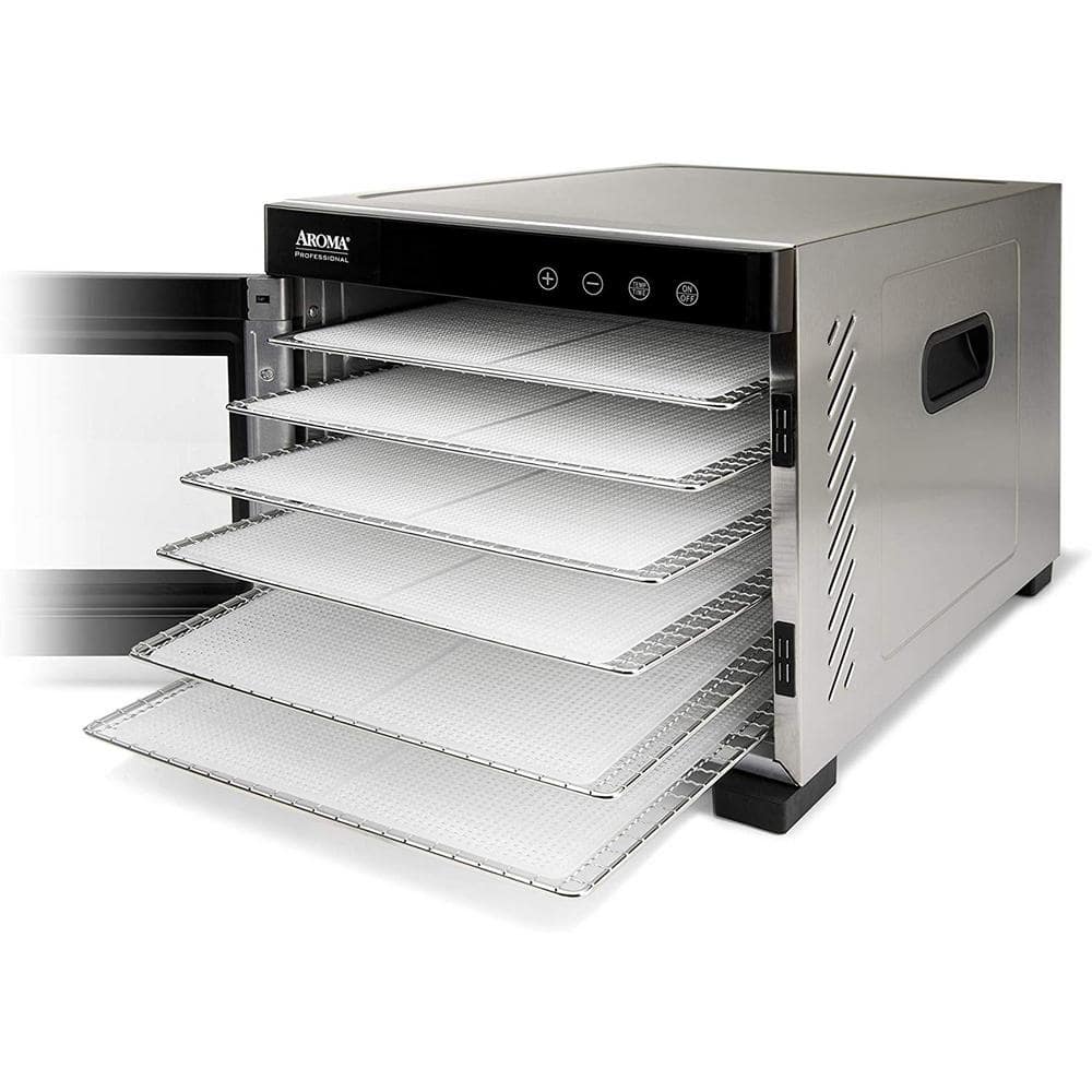 Aroma Professional 6-Tray Black Stainless Steel Food Dehydrator
