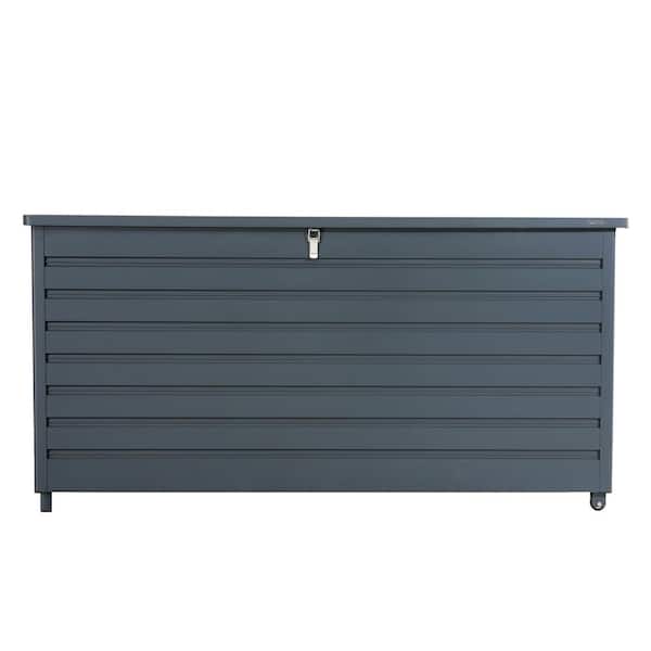 Shakti 360 Gal. Water Resistant Lockable Storage Deck Box With Wheels