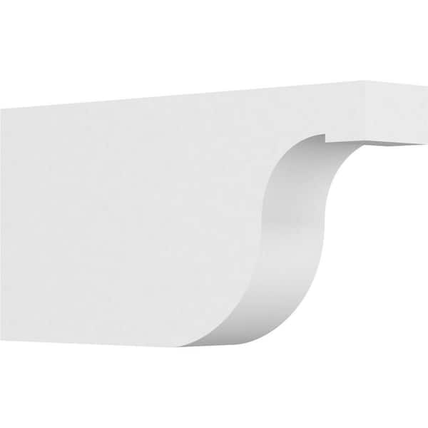 Ekena Millwork 3 in. x 8 in. x 16 in. Standard Del Monte Architectural Grade PVC Rafter Tail Brace