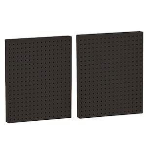 20.25 in. H x 16 in. W Black Styrene Pegboard with One Side (2-Pieces per Box)