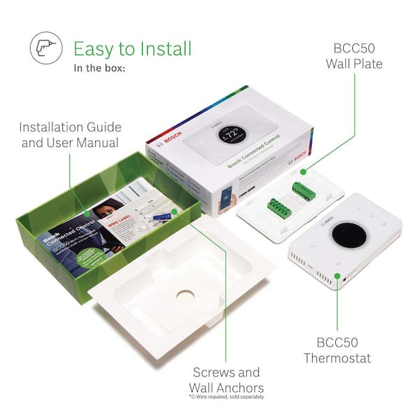 Bosch BCC50 Wi-Fi Thermostat User Manual 