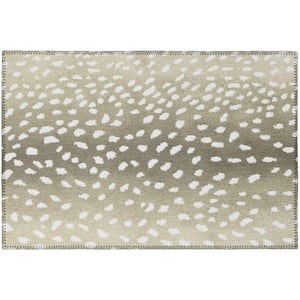 Kruger Stone 1 ft. 8 in. x 2 ft. 6 in. Animal Print Accent Rug