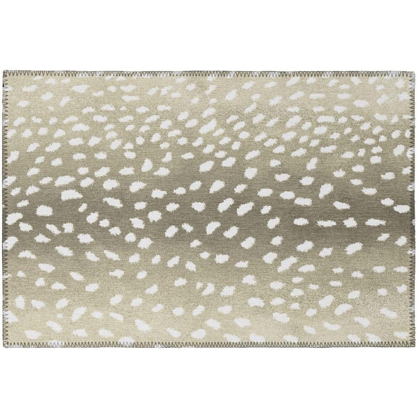 Addison Rugs Kruger Stone 1 ft. 8 in. x 2 ft. 6 in. Animal Print Accent Rug