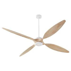 Papillon 80 in. 4 Blade Studio White with Built-In Bond Technology Wi-Fi Ceiling Fan