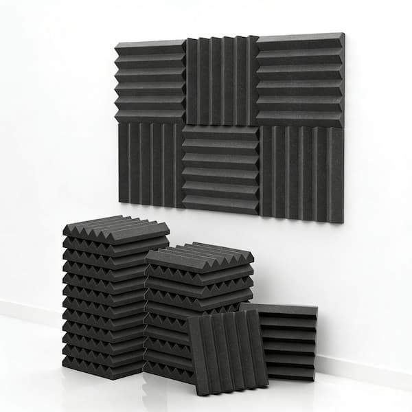 36 Pack 12 x 12 in. Wedges Acoustic Foam Panels, Sound Proofing Padding for Walls and Ceiling