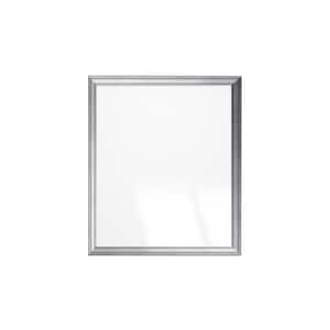 Cool Silver Slim Wall Mirror 30 in. W x 34 in. H