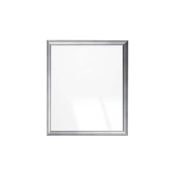 BrandtWorks Cool Silver Slim Wall Mirror 30 in. W x 34 in. H