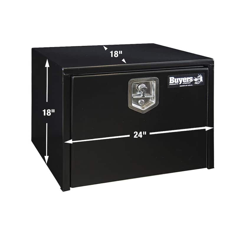 18 in. x 18 in. x 24 in. Gloss Black Steel Underbody Truck Tool Box