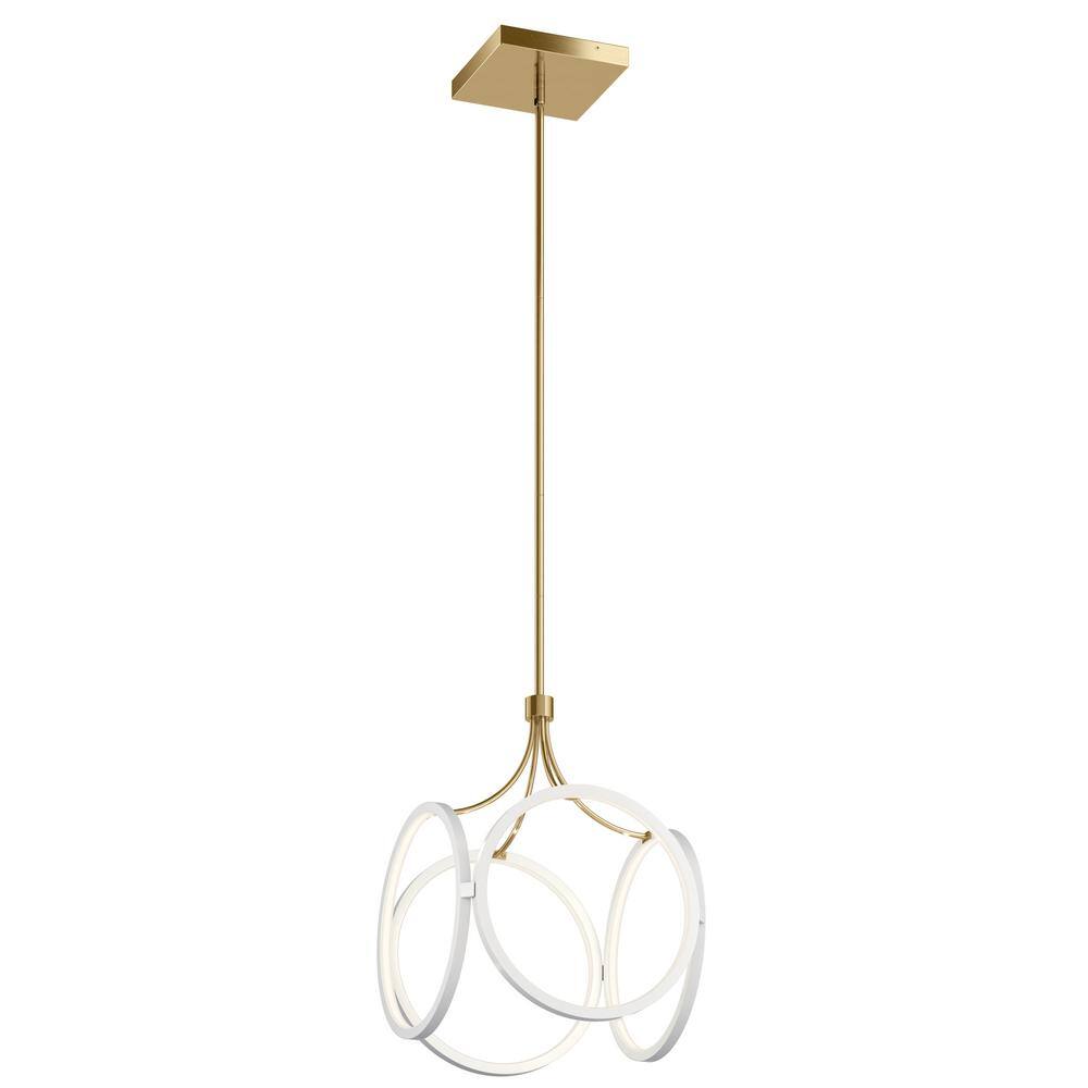 Ciri 19.75" Matte Black and White LED Pendant Light