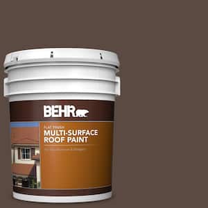 5 gal. #SC-105 Padre Brown Flat Multi-Surface Exterior Roof Paint