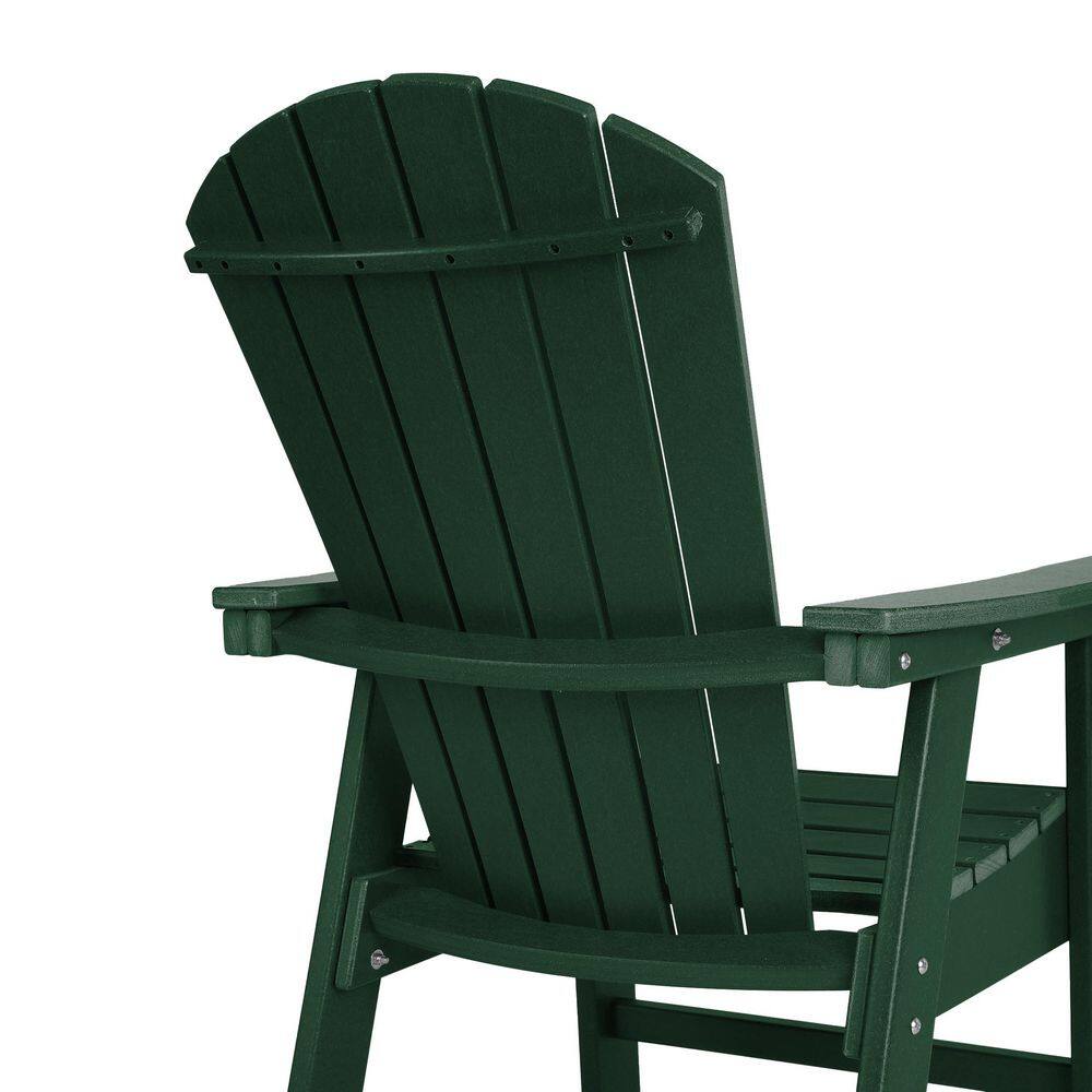 Altura Dark Green HDPE Adirondack Dining Chair