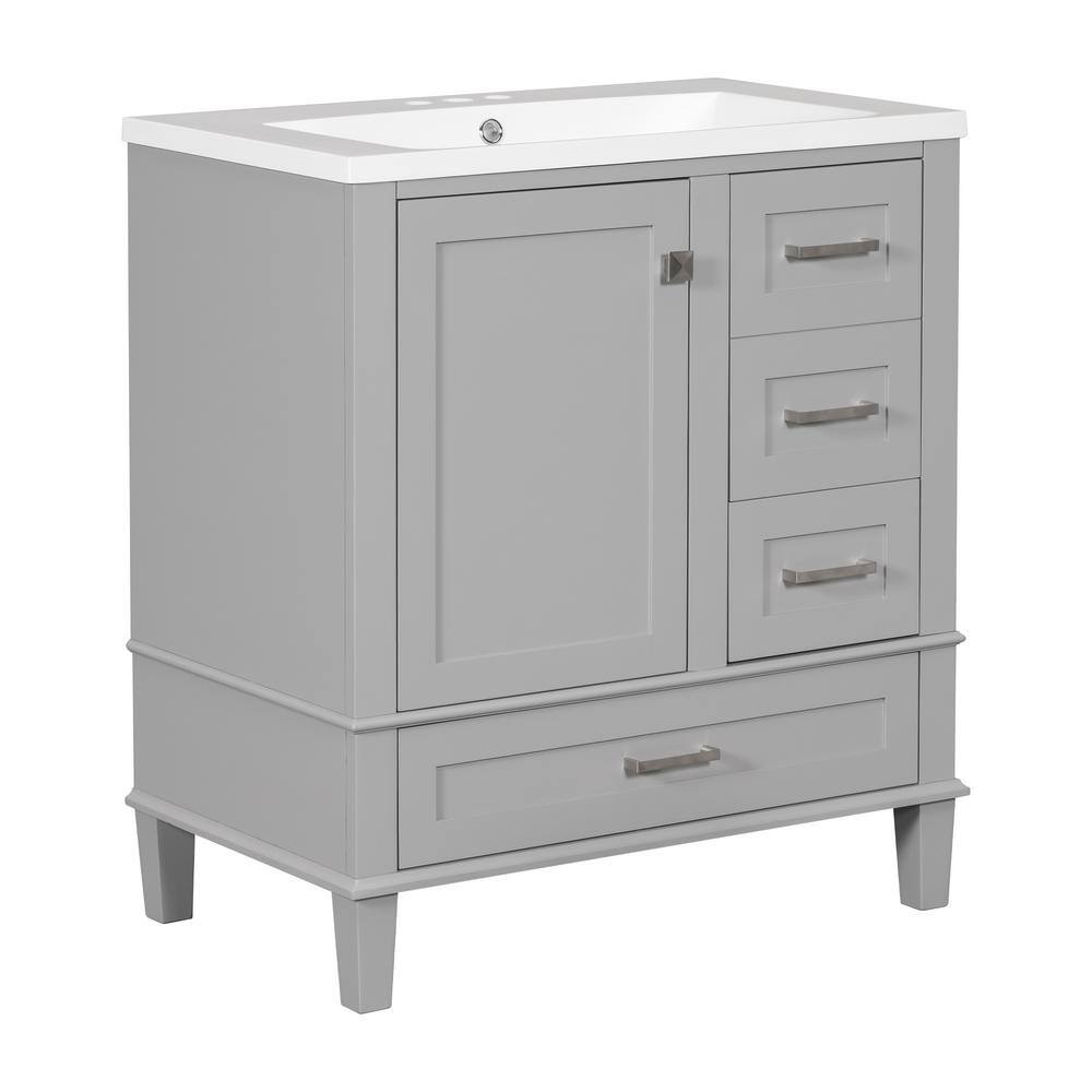 Sarlai 30 in. W x 18 in. D x 34 in. H Freestanding Bath Vanity Storage ...