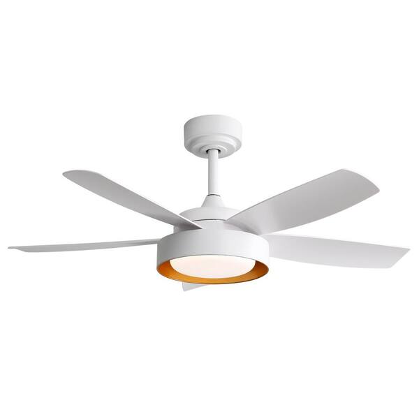 Keazile 42 in. Indoor White Ceiling Fan with Dimmer LED