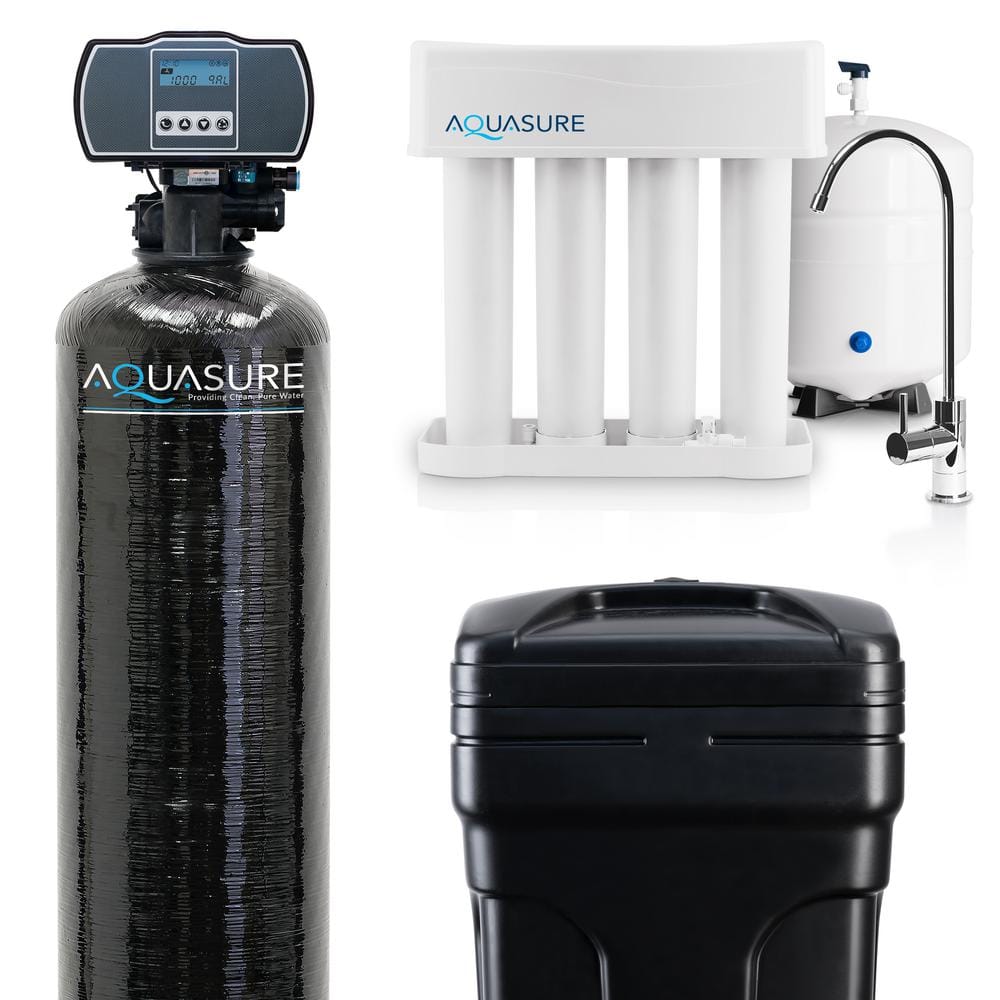 Whole House Water Softener/Reverse Osmosis Drinking Water Filter Bundle (48