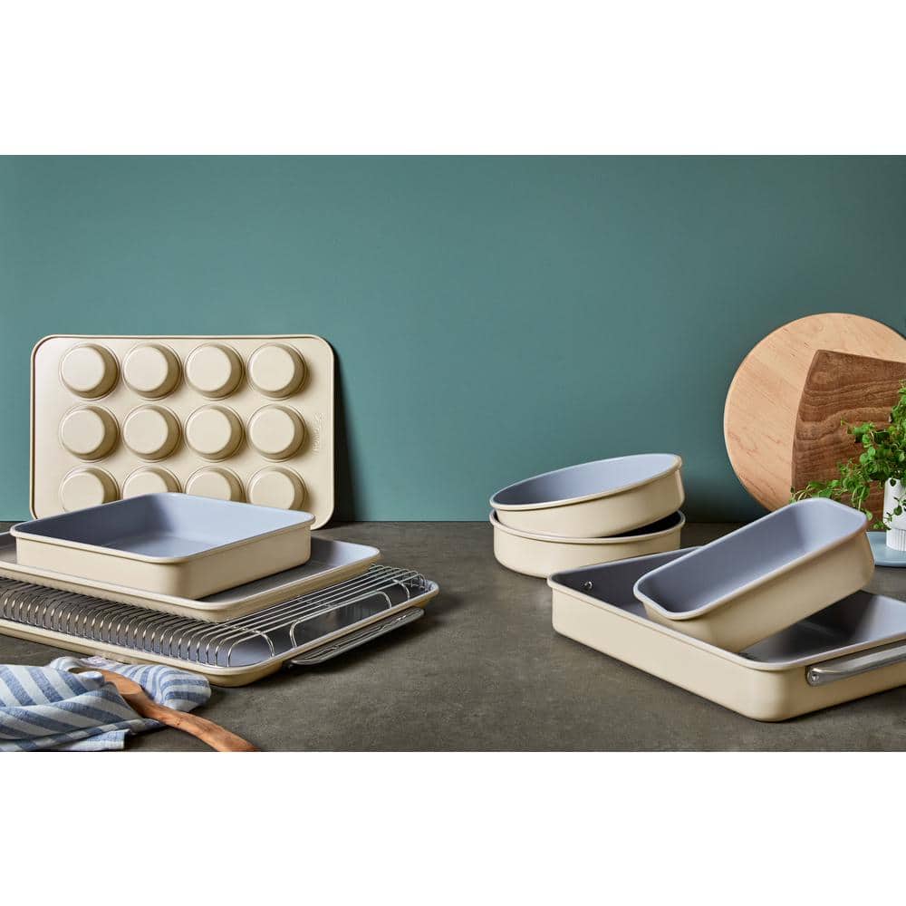 Cream Ceramic Non-Stick 11-Piece Bakeware Set