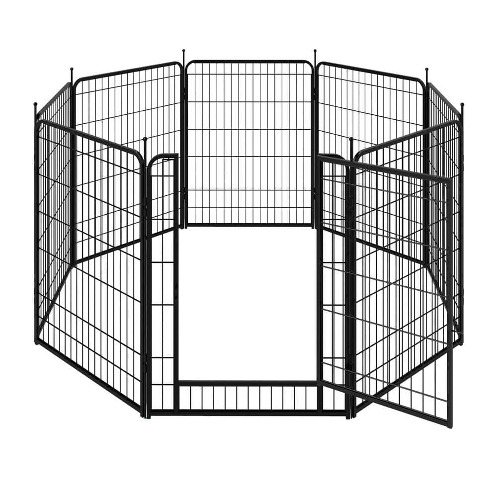31.5 in. H x 15.7 in. W Metal Pet Fence Playpen Kit Indoor/Outdoor Heavy-Du