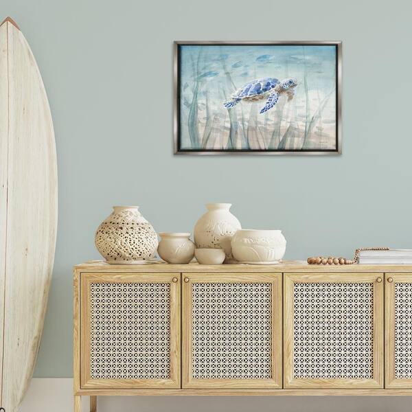 Stupell Industries Undersea Turtle Swim by Danhui Nai Gray