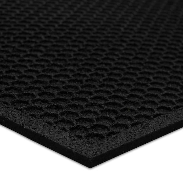 TrafficMaster Honeycomb Black 35.5 in. x 46.75 in. Recycled Rubber