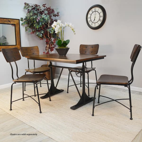 Ina Forge Riley Elm And Black, Adjustable Dining Room Chairs